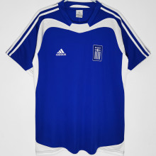 2004 Greece Home Blue Retro Soccer Jersey