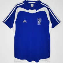 2004 Greece Home Blue Retro Soccer Jersey