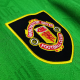 1992/94 M Utd Yellow And Green Long Sleeve Retro Soccer Jersey