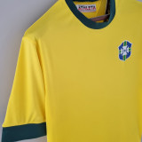 1970 Brazil Home Yellow Retro Soccer Jersey