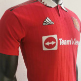 2022/23 M Utd Home Red Player Version Soccer Jersey