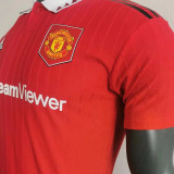 2022/23 M Utd Home Red Player Version Soccer Jersey
