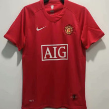2007/08 M Utd Home Red Retro Soccer Jersey League Version 联赛版
