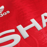 1990/92 M Utd Home Retro Soccer Jersey
