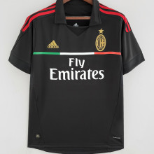 2011/12 AC Milan Third Black Retro Soccer Jersey