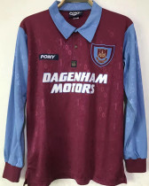 1995/97 West Ham Home Retro Long Sleeve  Jersey