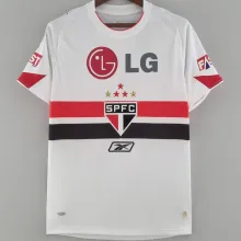 2007/08 Sao Paulo Home White Retro Soccer Jersey