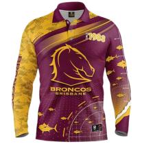 2022/23 Brisbane Broncos Rugby Fishing Jersey 野马