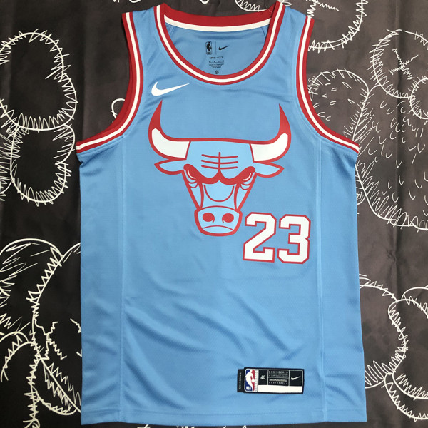 Bulls JORDAN  #23 Blue NBA Jerseys