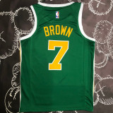 Celtics BROWN  #7 Green NBA Jerseys