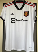 2022/23 M Utd 1:1 Quality Away White Fans Soccer Jersey