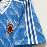 1988 DDR Away Blue Retro Soccer Jersey