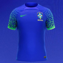 2022/23 Brazil Away 1:1 Quality Blue Fans Soccer Jersey