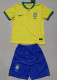 2022/23 Brazil Home Yellow Kids Jersey