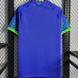 2022/23 Brazil Away 1:1 Quality Blue Fans Soccer Jersey