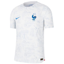 2022/23 France 1:1 Quality Away White Fans Soccer Jersey
