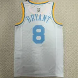 Lakers BRYANT #8 White Retro NBA Jerseys