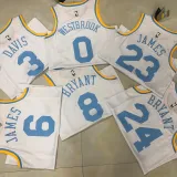 Lakers BRYANT #8 White Retro NBA Jerseys