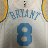 Lakers BRYANT #8 White Retro NBA Jerseys