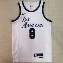 Lakers BRYANT #8 White City Edition NBA Jerseys