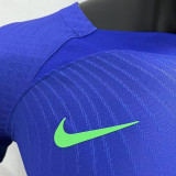 2022/23 Brazil Away Blue Player Version Jersey