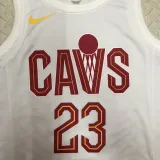 Cleveland JAMES #23 White NBA Jerseys