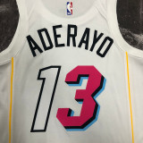 Miami Heat  ADERAYO#13 White City Edition NBA Jerseys