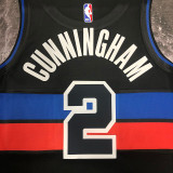 Pistons CUNNINGHAM #2 Black NBA Jerseys