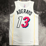Miami Heat  ADERAYO#13 White City Edition NBA Jerseys
