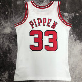 1997/98 Bulls PIPPEN #33 White Retro NBA Jerseys 热压