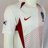 2002 South Korea Away White Retro Soccer Jersey