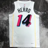 Miami Heat HERRO #14 White NBA Jerseys