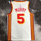 Hawks MURRY #5 White NBA Jerseys