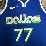 Mavericks DONCIC #77  Blue City Edition NBA Jerseys