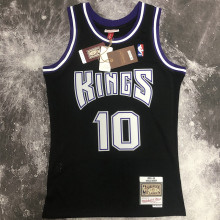2001/02 Kings BIBBY #10 Black Retro NBA Jerseys 热压