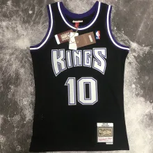 2001/02 Kings BIBBY #10 Black Retro NBA Jerseys 热压
