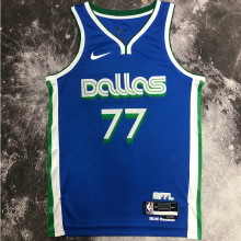 Mavericks DONCIC #77  Blue City Edition NBA Jerseys