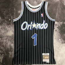 2003-04 Magic McGRADY #1 Black Retro NBA Jerseys 热压