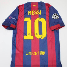 MESSI #10 BA Home Retro UCL Final Version Soccer Jersey 2014/15 带旧款欧冠章+公平条 ★★