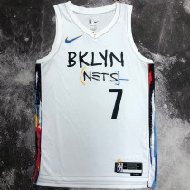 Nets DURANT # 7 White City Edition NBA Jerseys