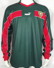 1998 Morocco Green Retro Long Sleeve Soccer Jersey