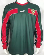 1998 Morocco Green Retro Long Sleeve Soccer Jersey