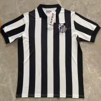 1958 Santos Black White Retro Soccer Jersey