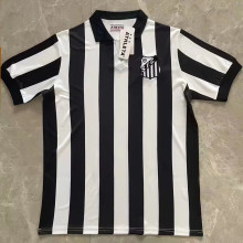 1958 Santos Black White Retro Soccer Jersey
