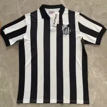 1958 Santos Black White Retro Soccer Jersey