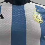 MESSI #10 Signature Version Argentina Home Player Version Jersey (3 Stars 3星 签名和图版) ★★