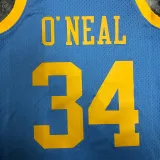 2001/02 Lakers ONEAL #34 Blue Retro NBA Jerseys 热压
