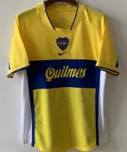 2001 Boca Away Yellow Retro Soccer Jersey
