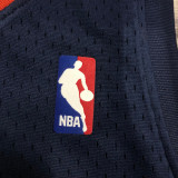 2009/10 Warriors CURRY #30 Purplish Blue Retro NBA Jerseys 热压