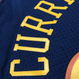2009/10 Warriors CURRY #30 Purplish Blue Retro NBA Jerseys 热压